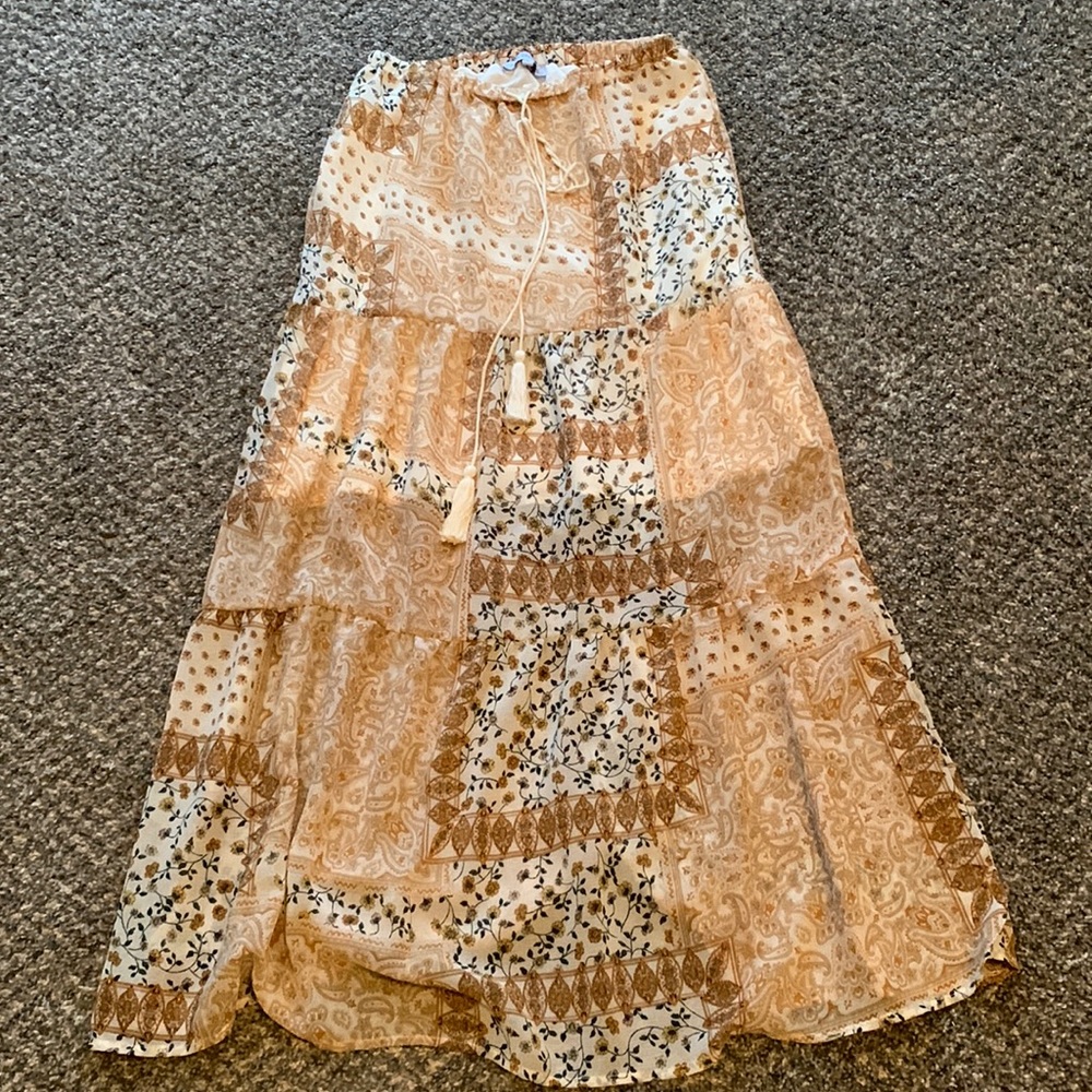Boho Midi Skirt size Small
